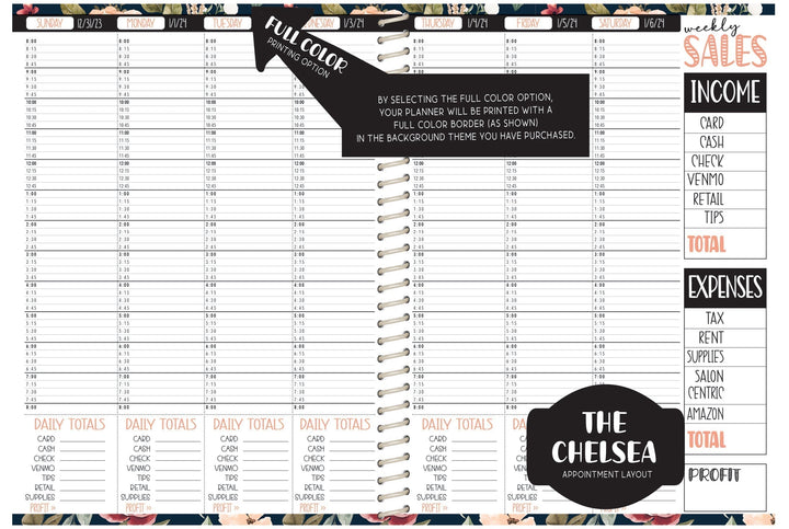 The Chelsea Appointment Book - COWHIDE CACTUS