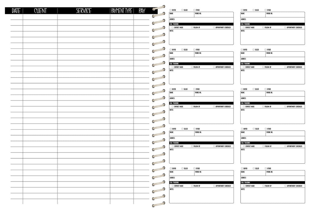 Realtor Appointment Book - CHOOSE A KBD BACKGROUND
