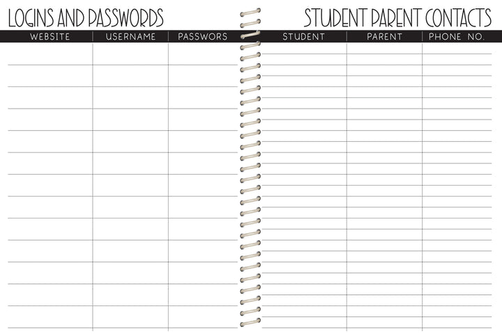 Elementary Counselor Hourly Planner -  TYE DYE SUNFLOWER