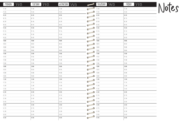 Elementary Counselor Hourly Planner -  TYE DYE SUNFLOWER