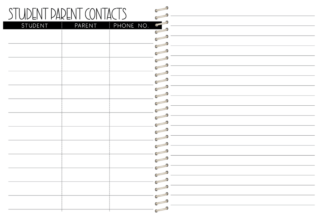 5 Custom Subject Teacher Planner -  COWHIDE TEACHER