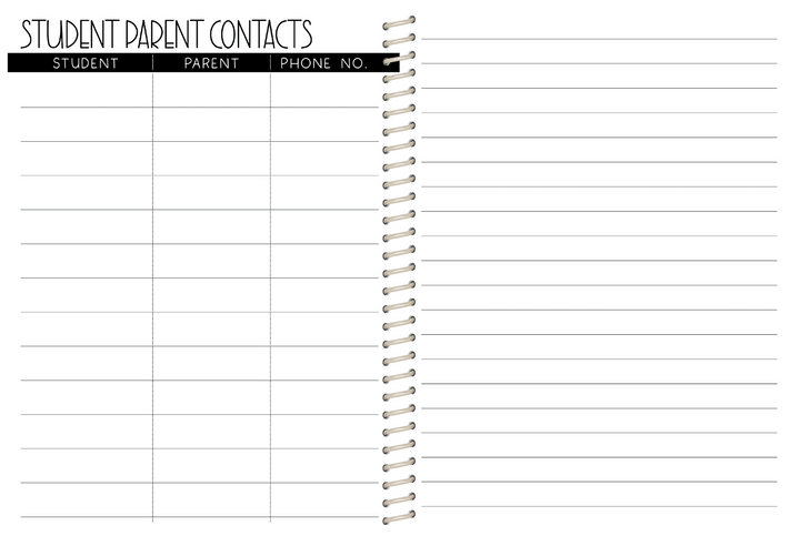 5 Custom Subject Teacher Planner -  TEACHER THUNDERBOLT