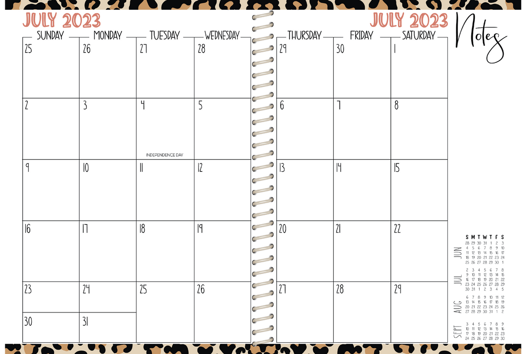 5 Custom Subject Teacher Planner -  LEOPARD RAINBOW
