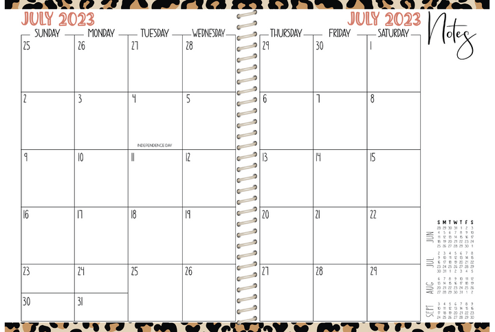 5 Custom Subject Teacher Planner -  LEOPARD RAINBOW