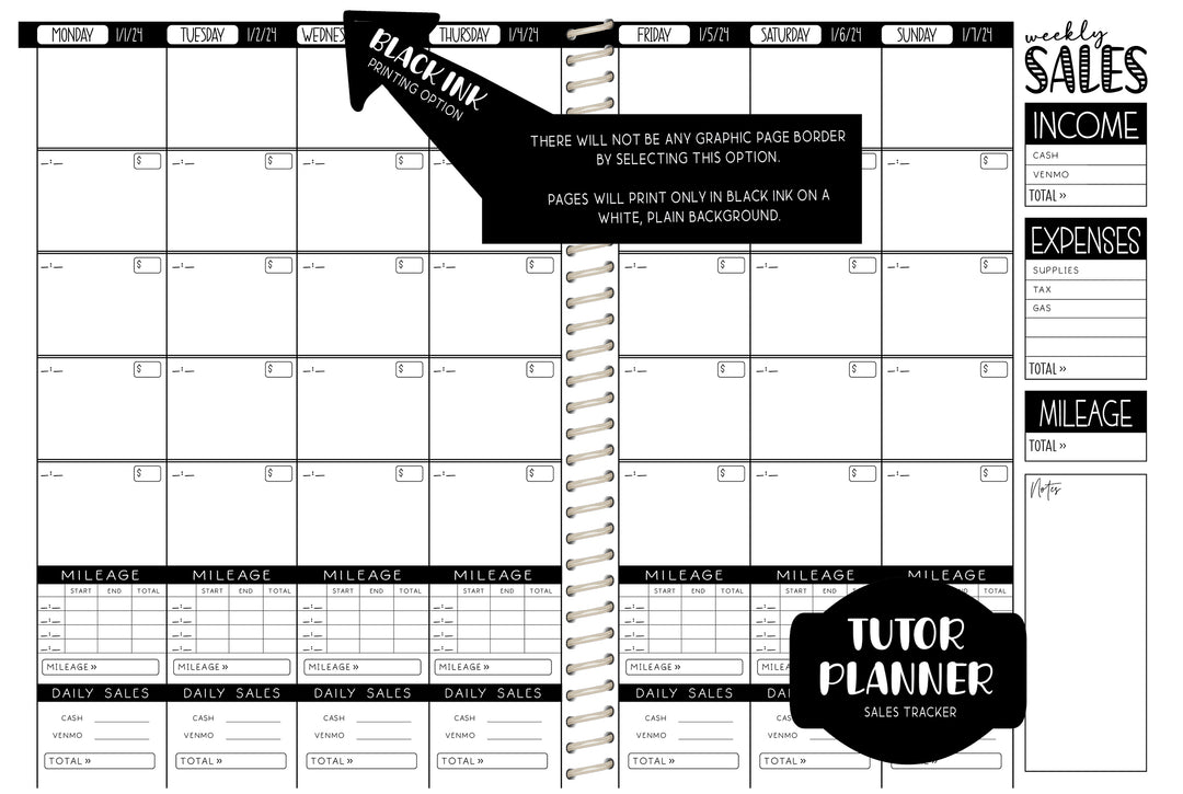 The Tutor Planner - AUTUMN NAVY FLORAL