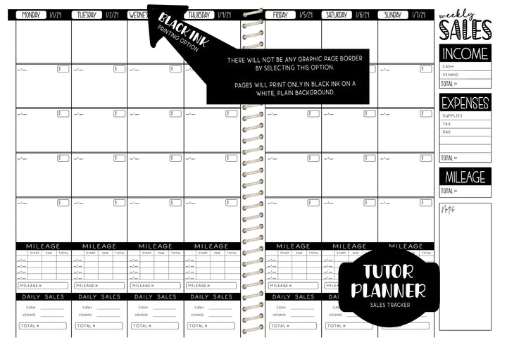 The Tutor Planner - AUTUMN NAVY FLORAL
