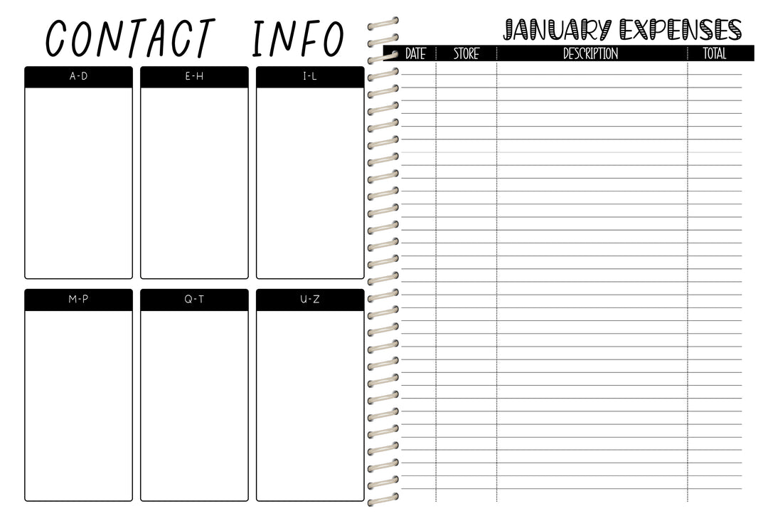 The Tutor Planner - AUTUMN NAVY FLORAL