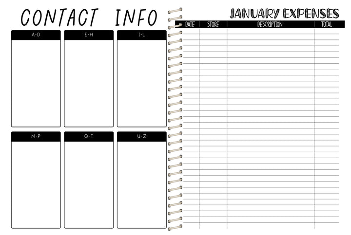 The Tutor Planner - AUTUMN NAVY FLORAL