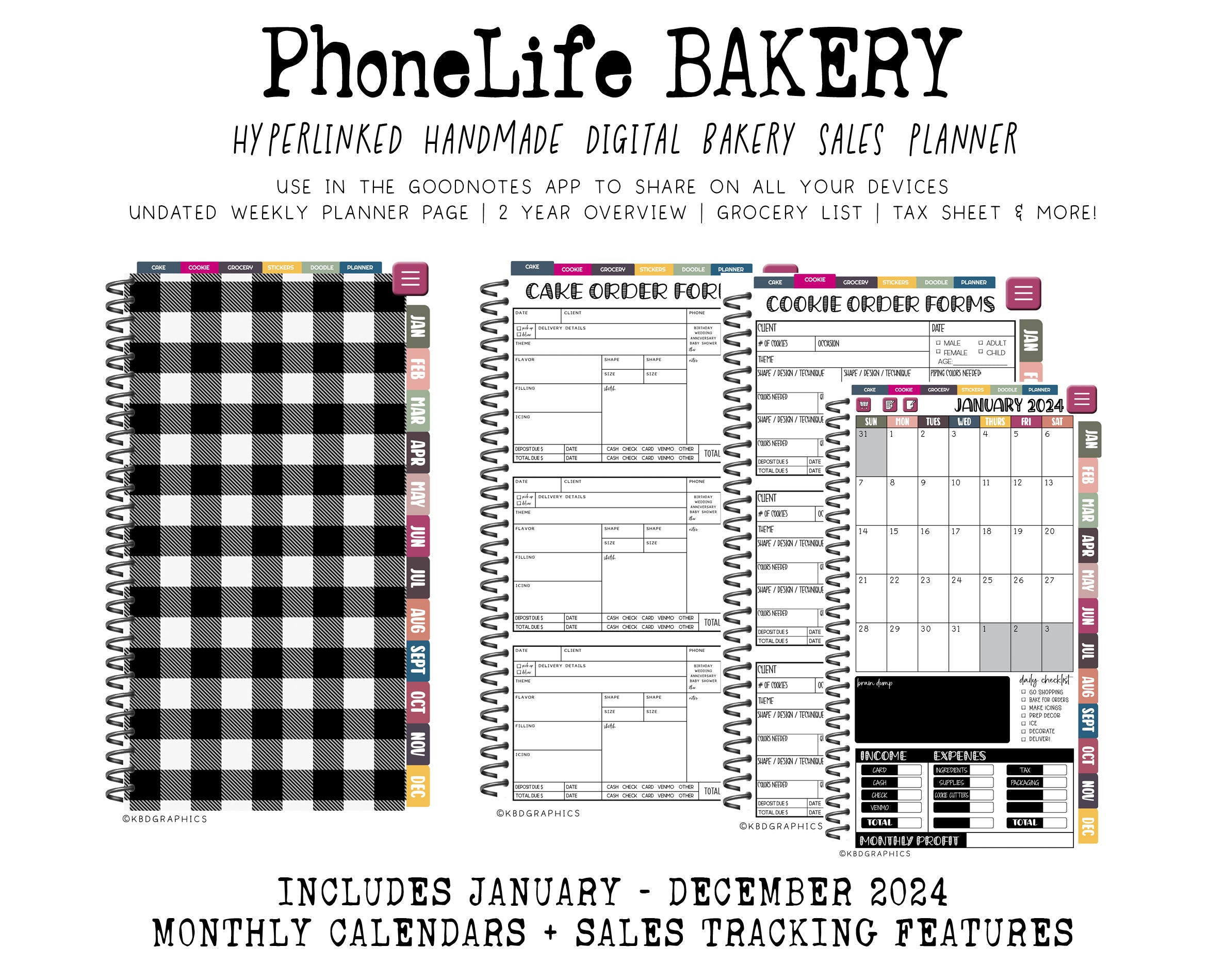 2024 PhoneLife Bakery - BW BUFFALO PLAID