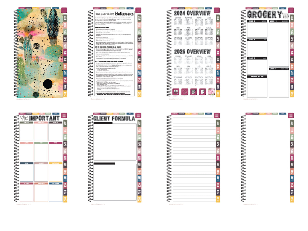 2024 PhoneLife Simple Keepall Digital Planner | CACTUS 1