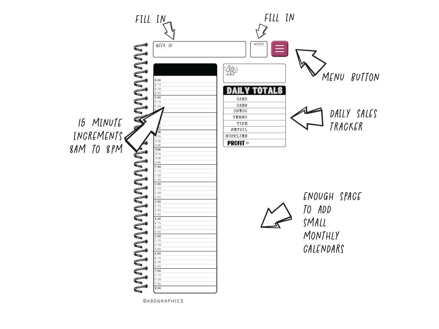 2024 PhoneLife Simple Keepall Digital Planner | CACTUS 3