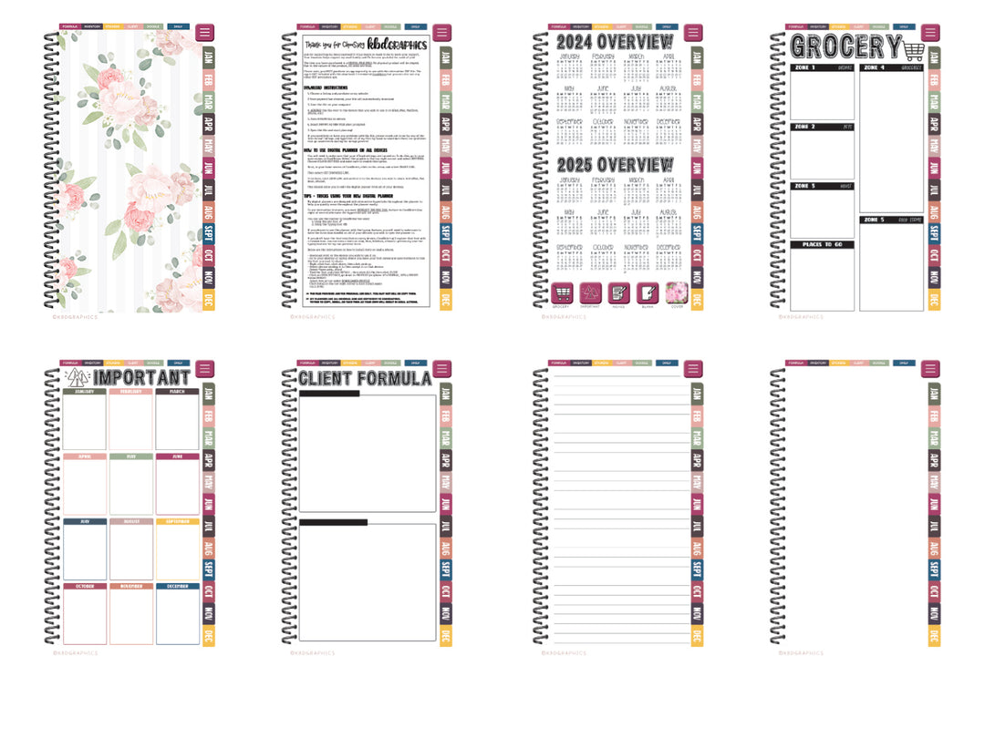 PhoneLife Simple Keepall Digital Planner | BOHO FLORAL 2