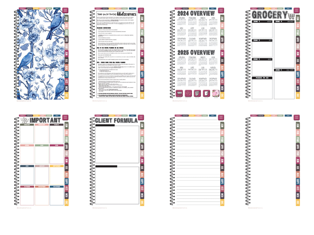 PhoneLife Simple Keepall Digital Planner | BOHO FLORAL 7