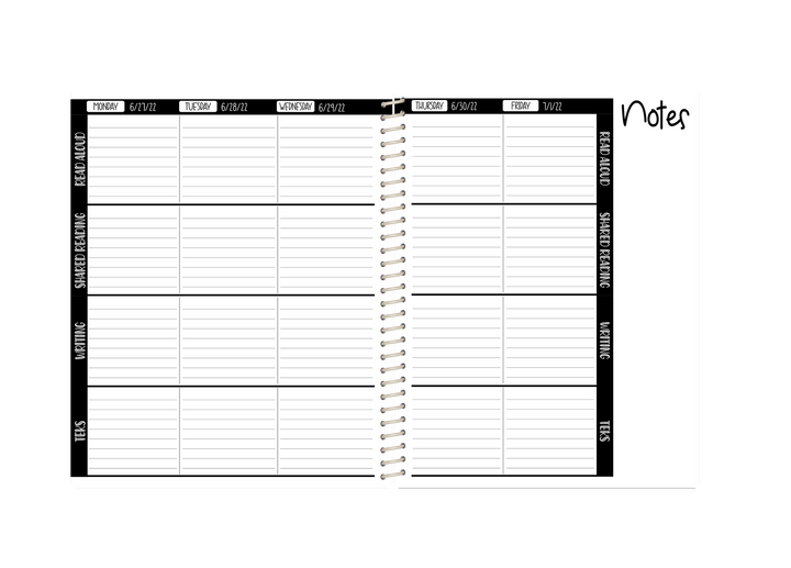 Reading/Writing Teacher Planner -  TYE DYE SUNFLOWER