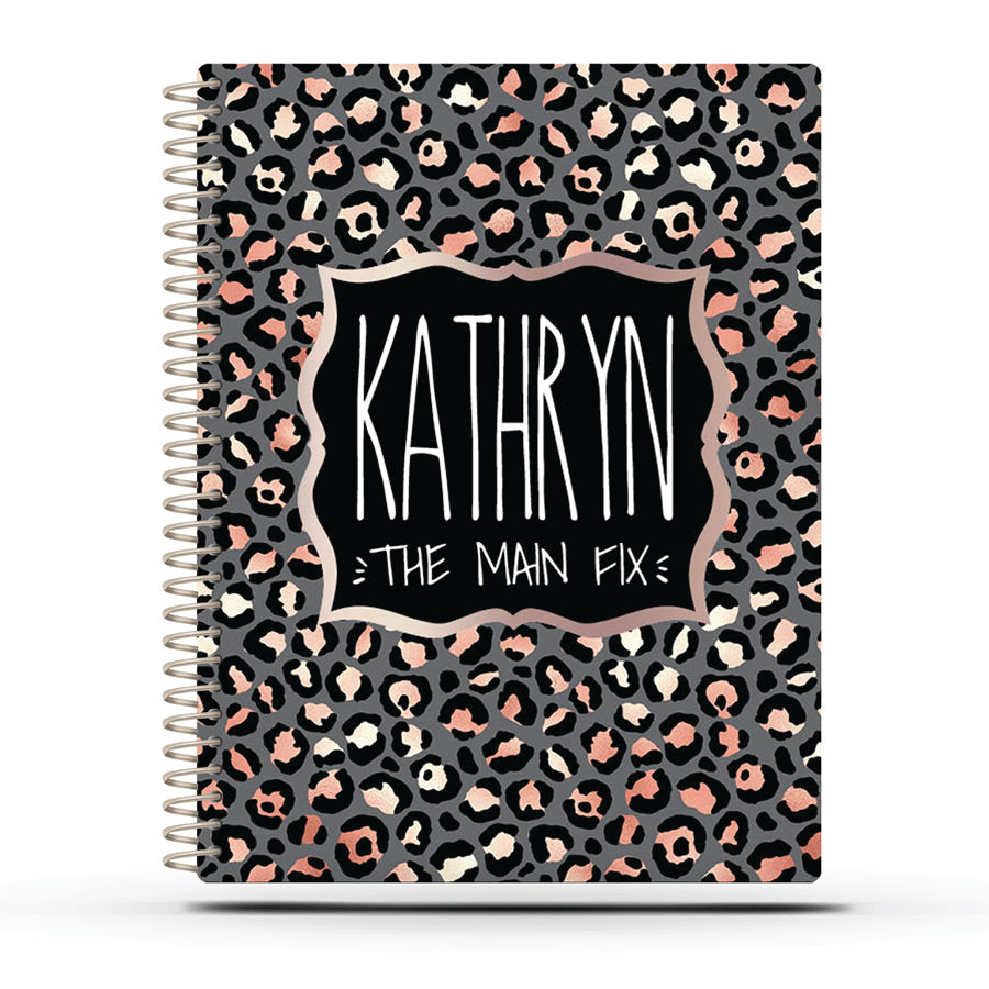 2024 Printed Weekly Planner - ROSE GOLD LEOPARD