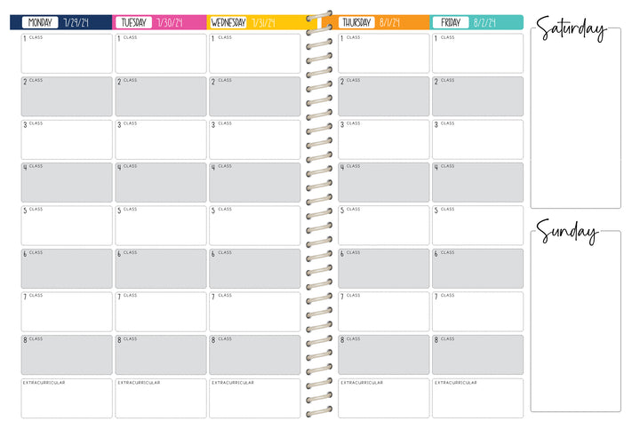 2024 First Semester Student Planner - BW PATTERN CENTRAL HEIGHTS