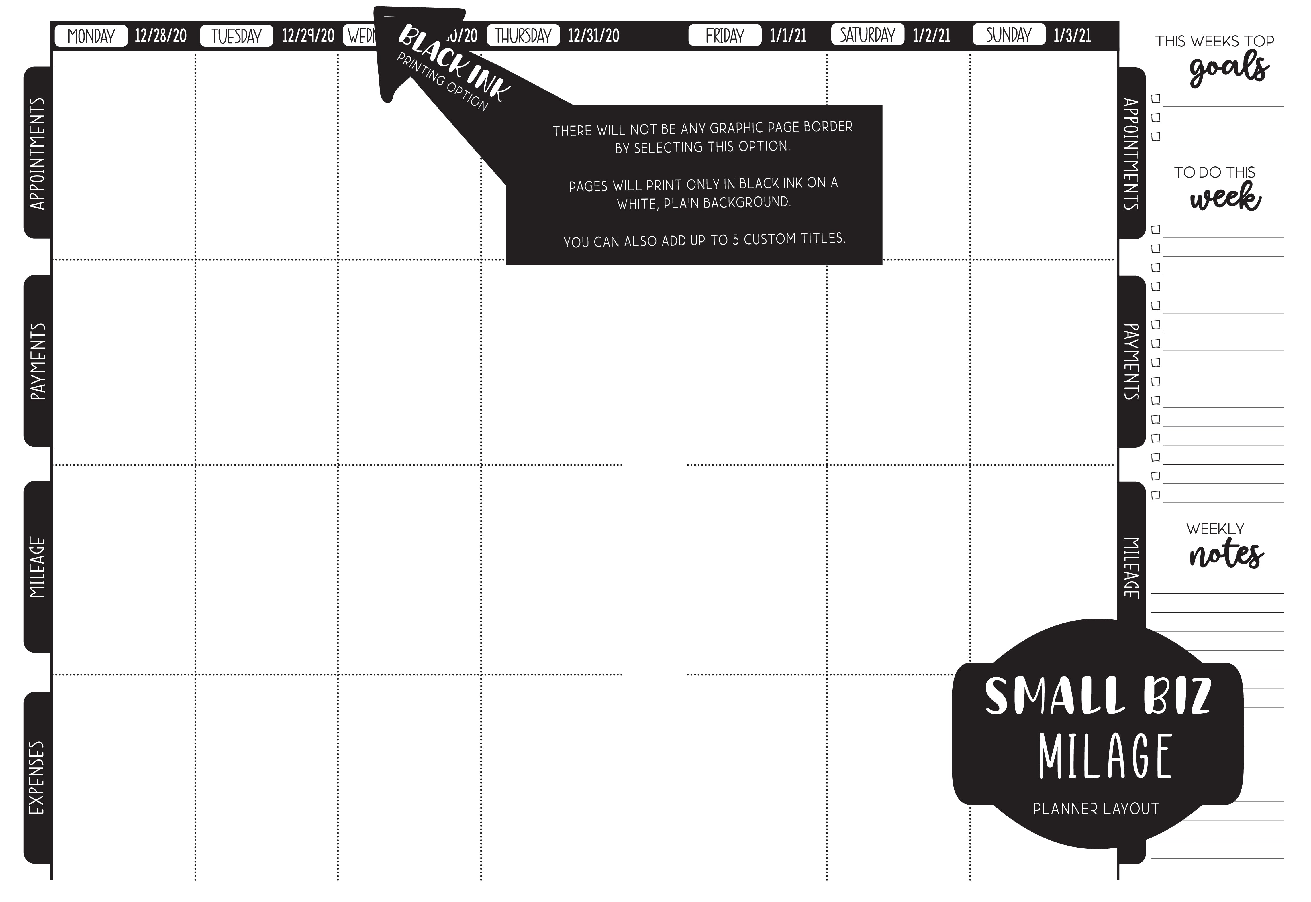 Small Biz Mileage - CHOOSE A KBD BACKGROUND