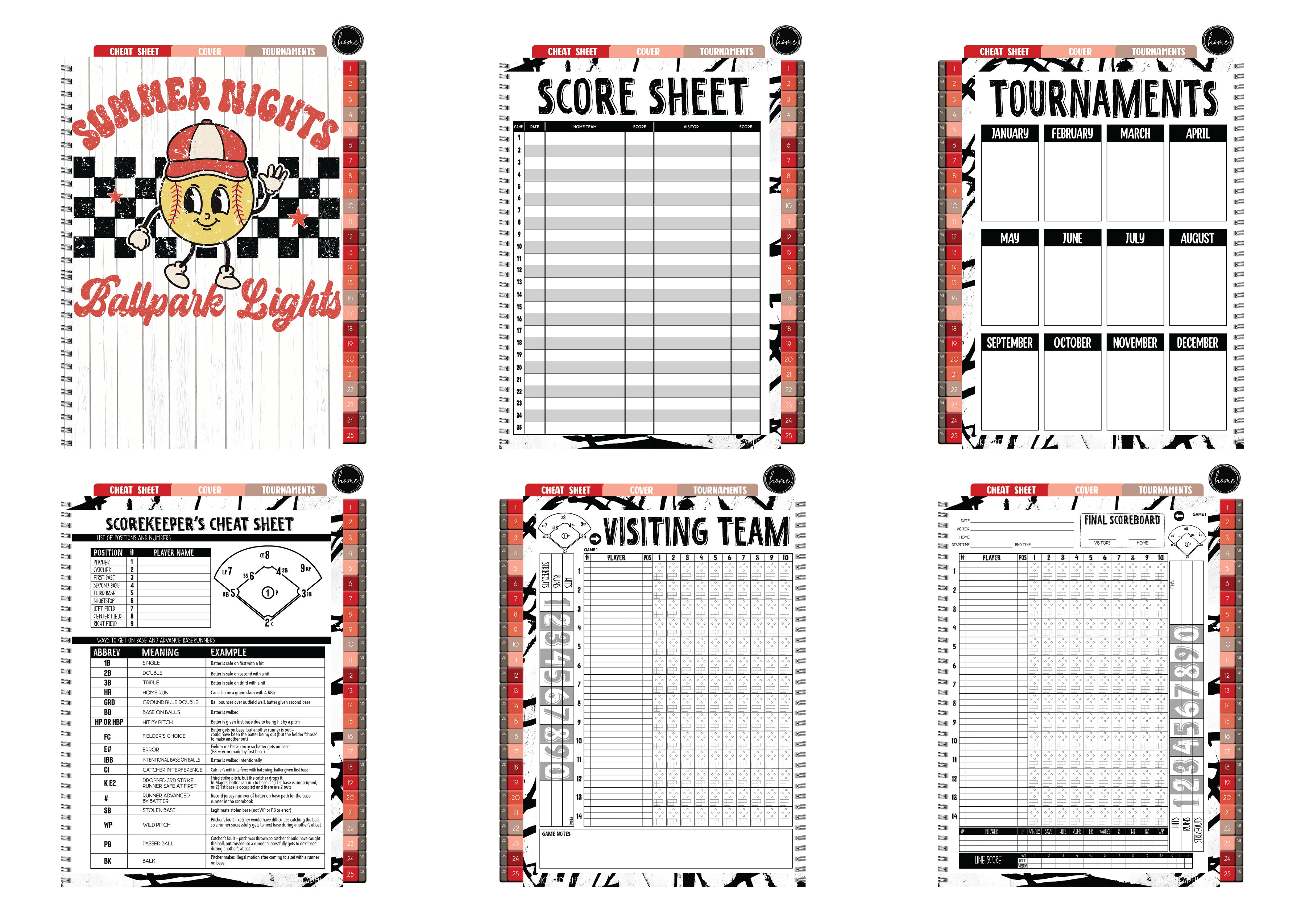 Digital Softball Scorebook  - SUMMER NIGHTS
