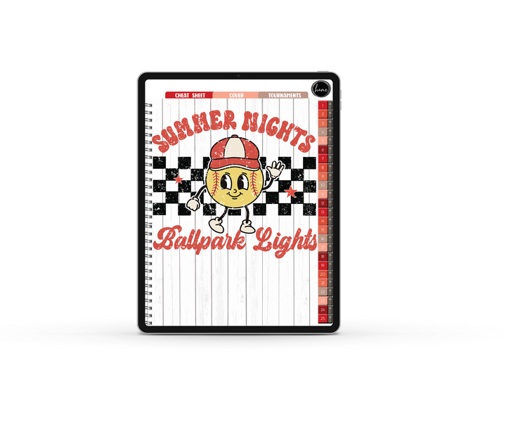 Digital Softball Scorebook  - SUMMER NIGHTS