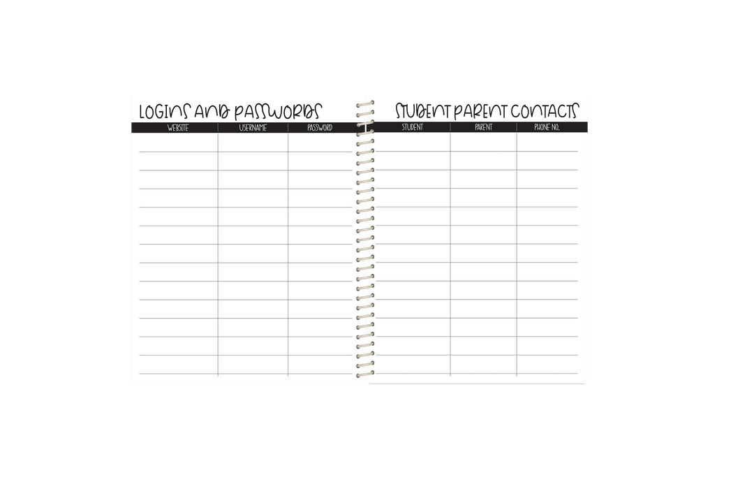 Reading/Writing Teacher Planner -  TYE DYE SUNFLOWER