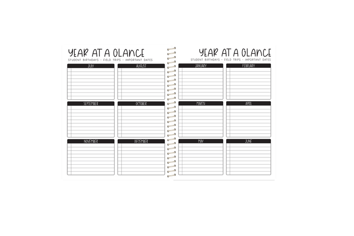 Reading/Writing Teacher Planner -  TYE DYE SUNFLOWER