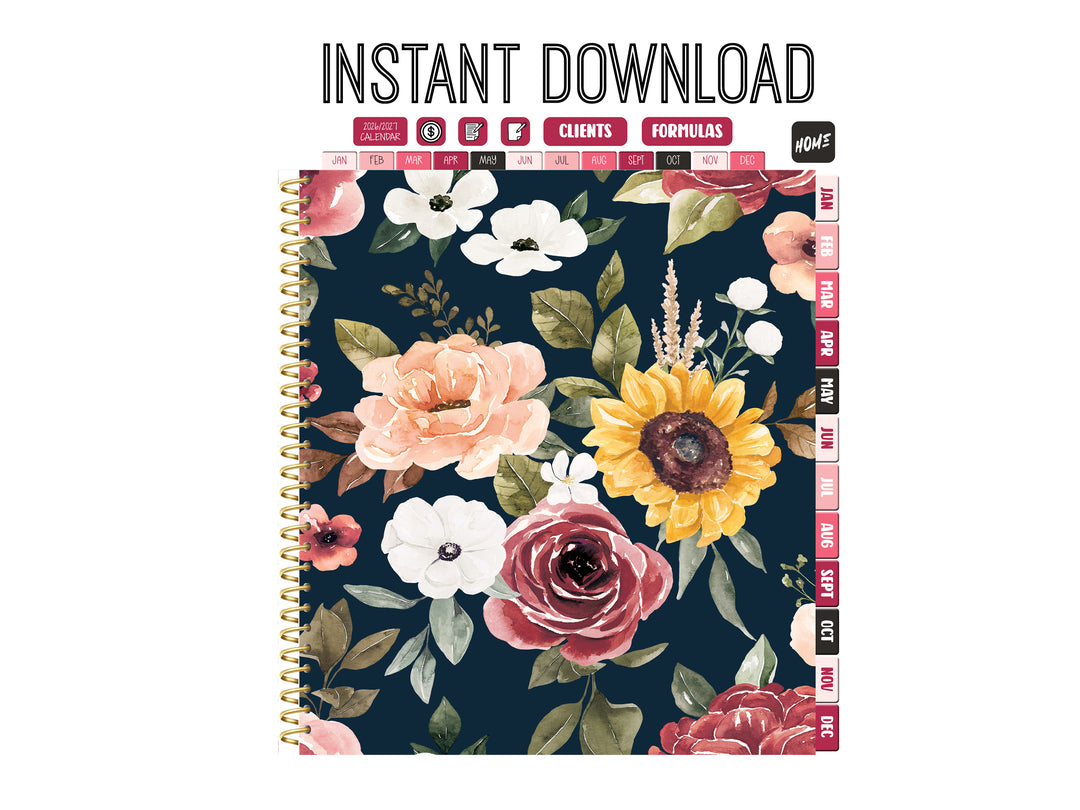 2026 Digital Appointment Book | CHELSEA VS | AUTUMN NAVY FLORAL