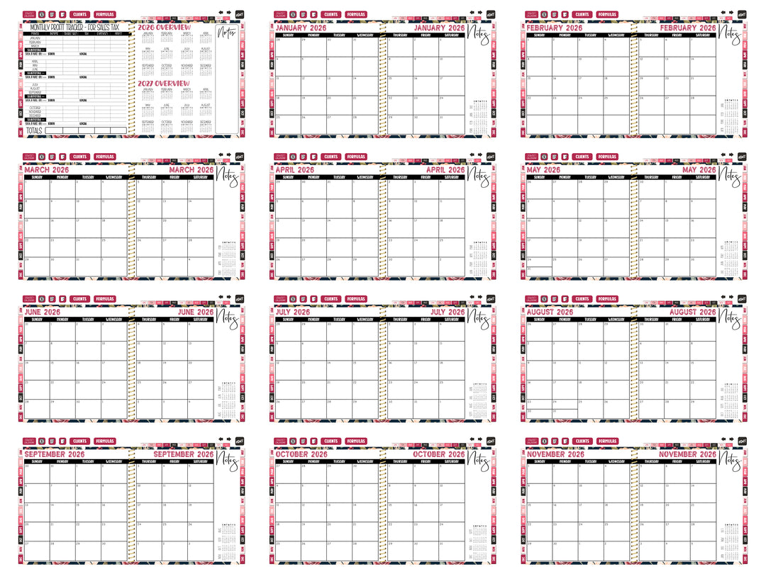 2026 Digital Appointment Book | CHELSEA VS | AUTUMN NAVY FLORAL