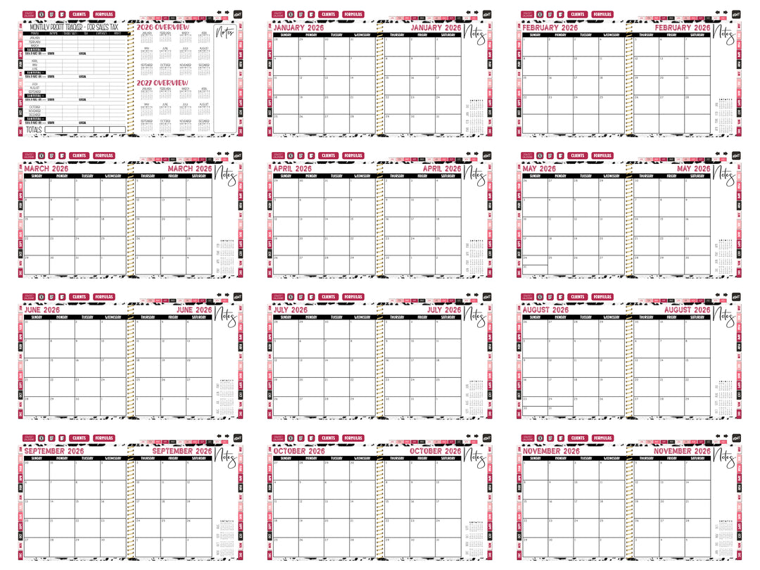 2026 Digital Appointment Book | CHELSEA VS | BW COWHIDE