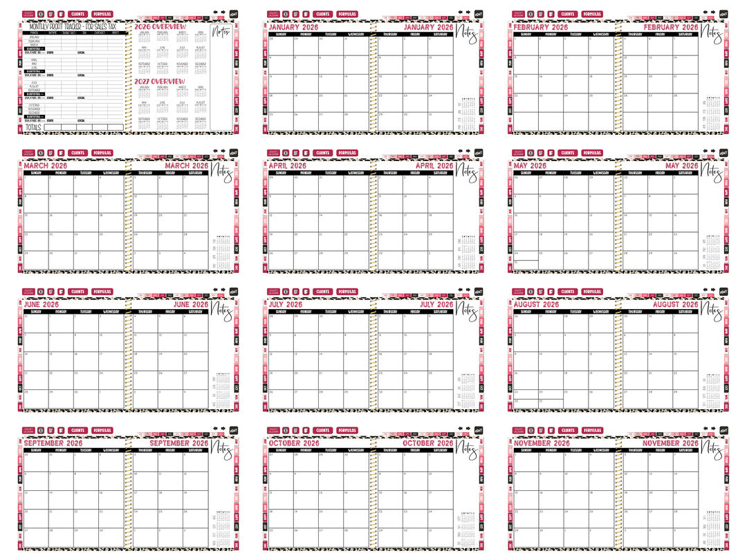 2026 Digital Appointment Book | CHELSEA VS | CHAMPAGNE CHEETAH