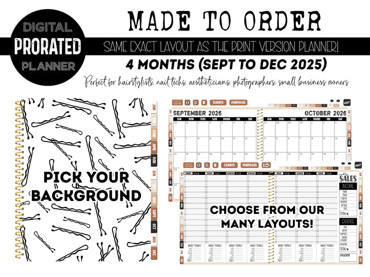 2026 Digital Planner – September to December (Prorated 4-Month Edition)