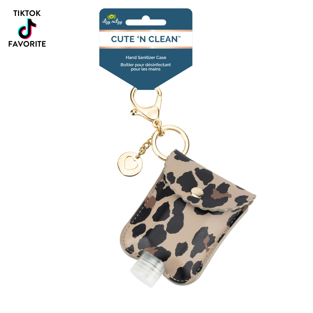 Leopard Cute 'n Clean™ Hand Sanitizer Keychain