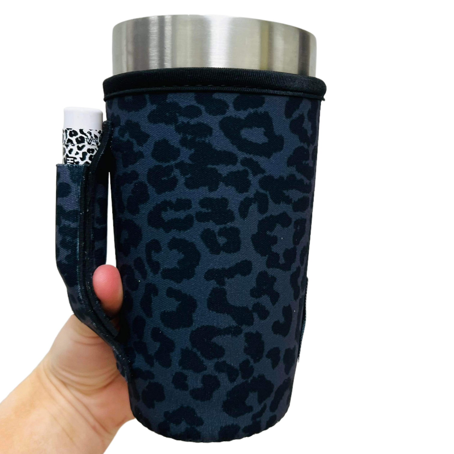 Black Leopard 20oz Large Coffee / Tea / Tumbler Handler™
