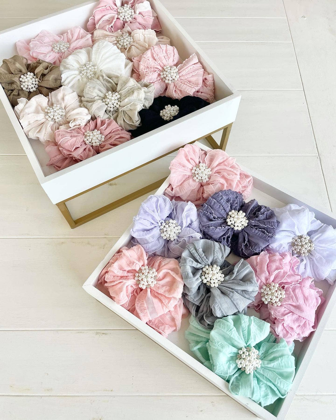 Pearl Ruffled Rockin Royalty Headband