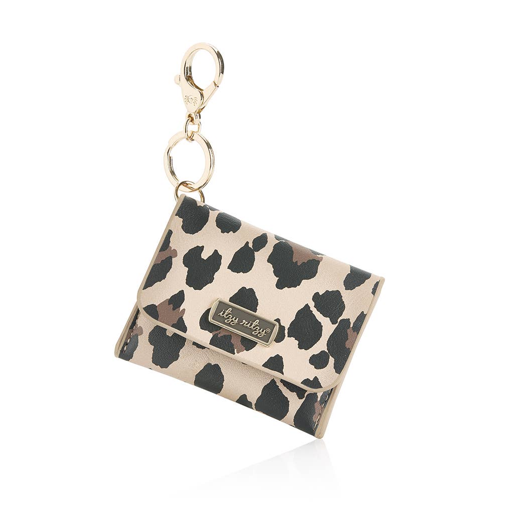 Leopard Itzy Mini Wallet™ Card Holder & Key Chain Charm