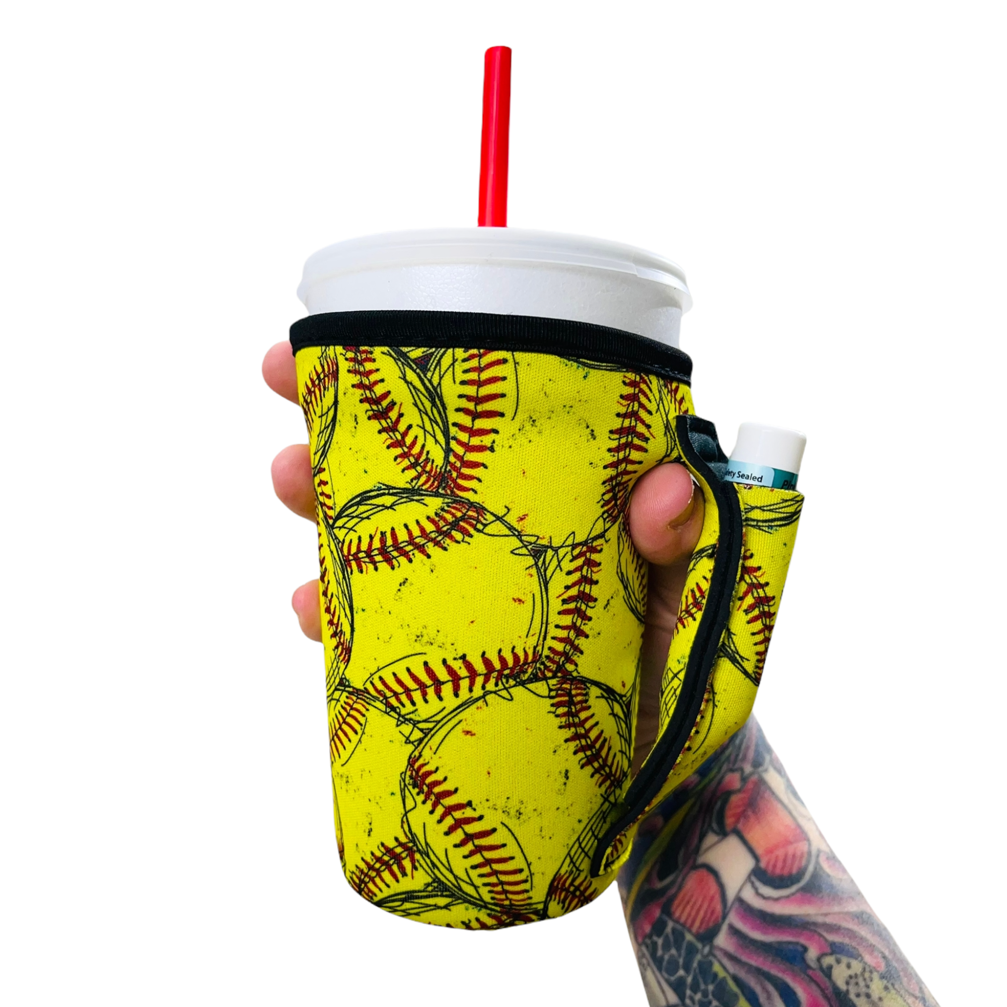 Softball 16oz PINT Glass / Medium Fountain Drinks and Tumbler Handlers™