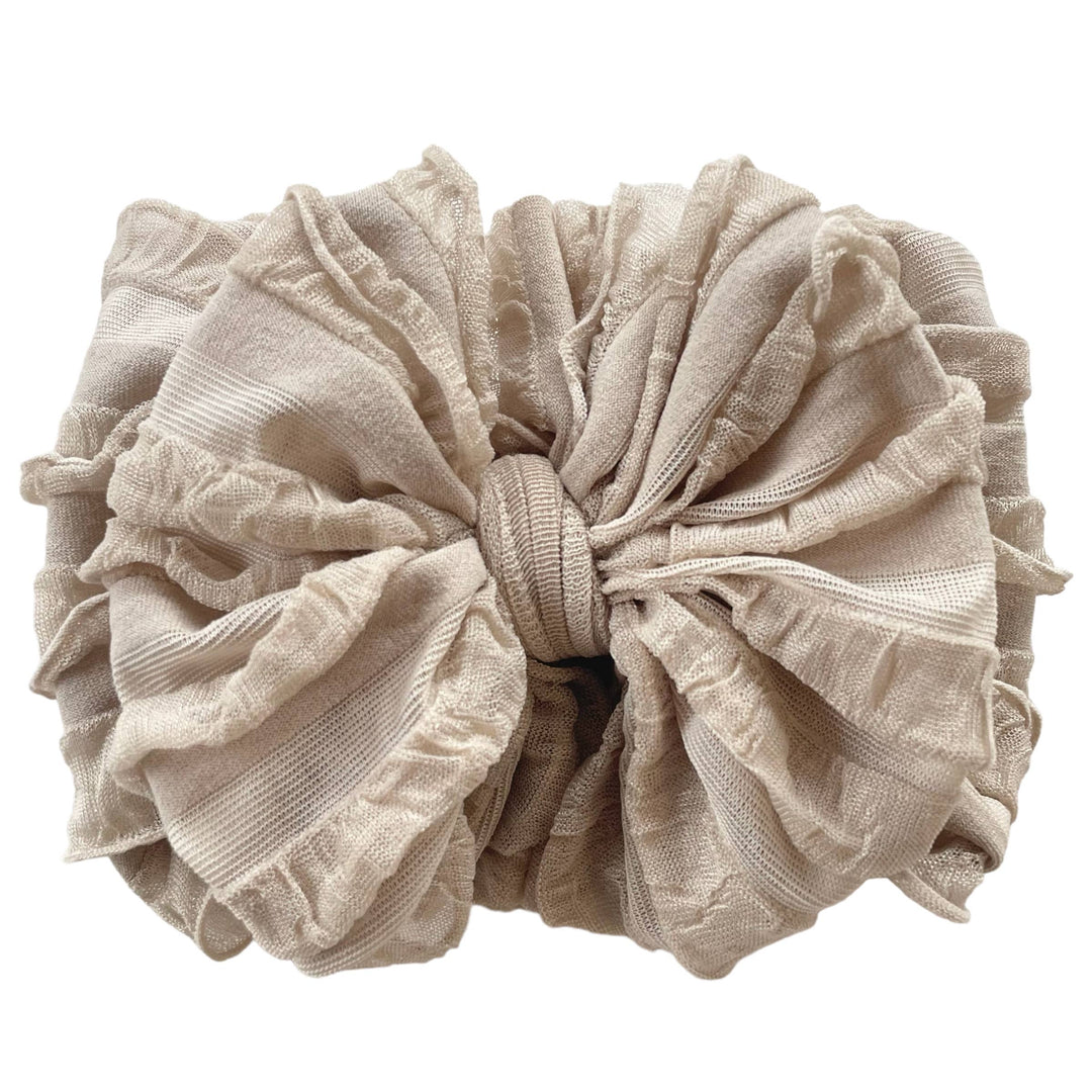 Champagne Ruffled Rockin Royalty Headband
