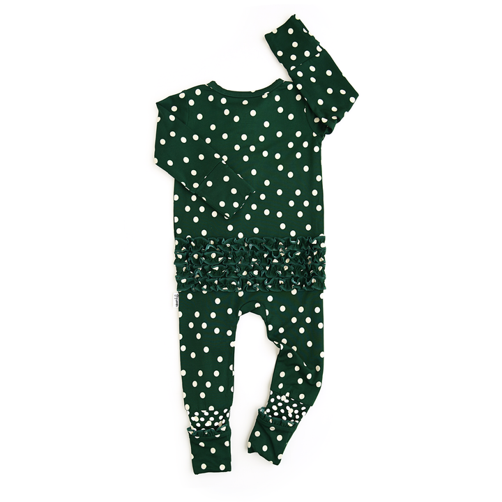 Dottie Gigi & Max Newborn Ruffle Zip Bamboo Onesie