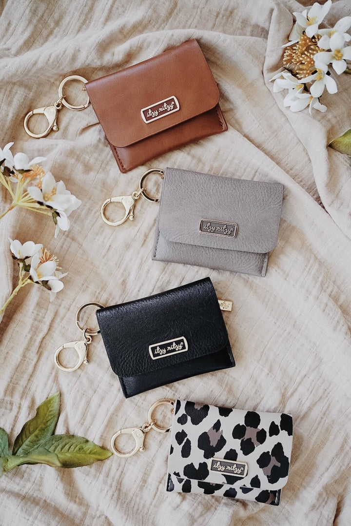 Leopard Itzy Mini Wallet™ Card Holder & Key Chain Charm