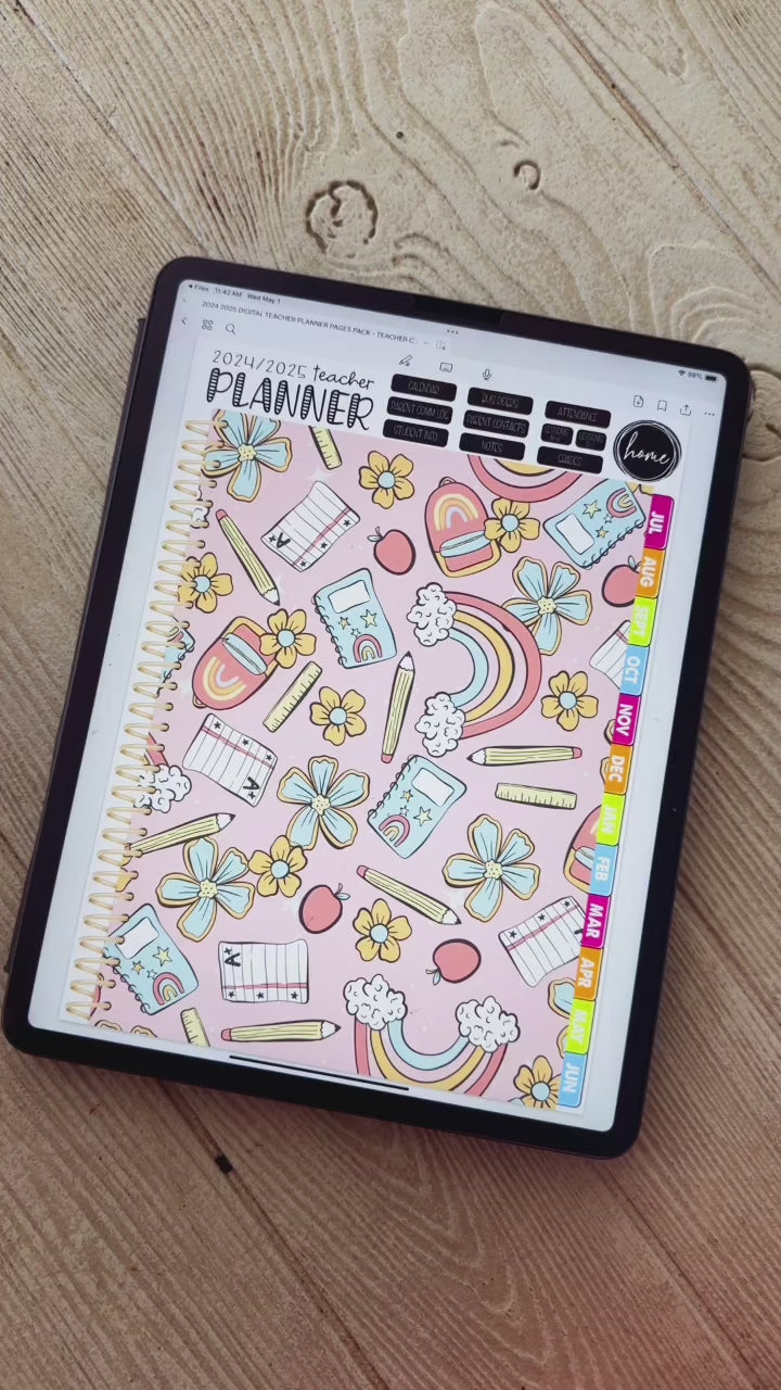 2025 2026 Digital Teacher Planner Pages - AZ RETRO TEACHER