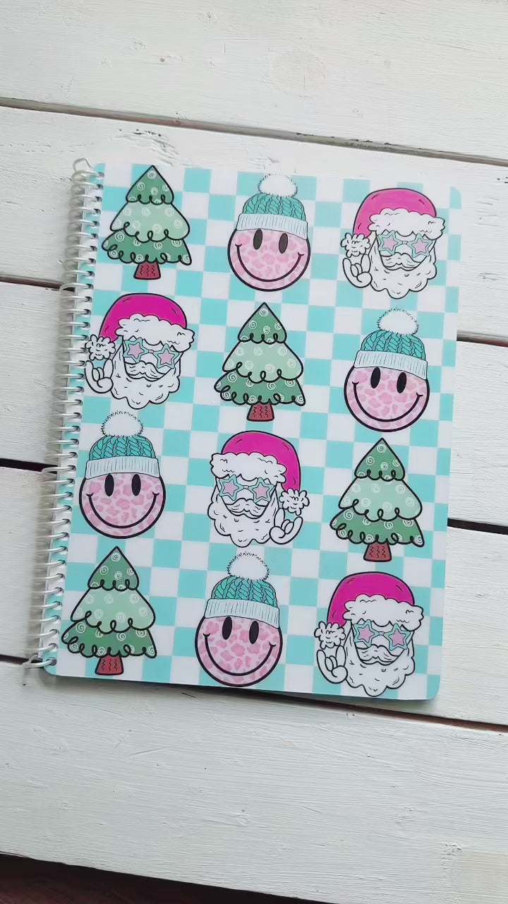 Christmas Colorbook 10 - PINK GREEN TREES