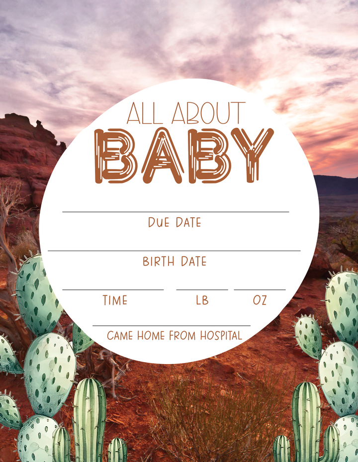 Baby Book - WESTERN SUNSET HIGHLAND COW