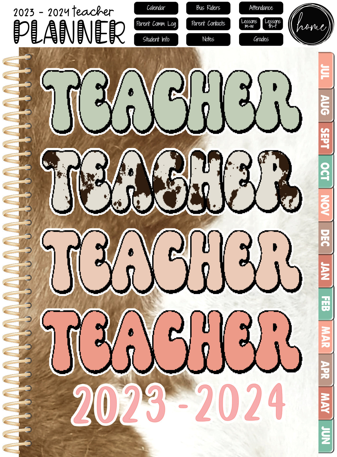 2023 2024 Digital Teacher Page Bundle - COWHIDE TEACHER