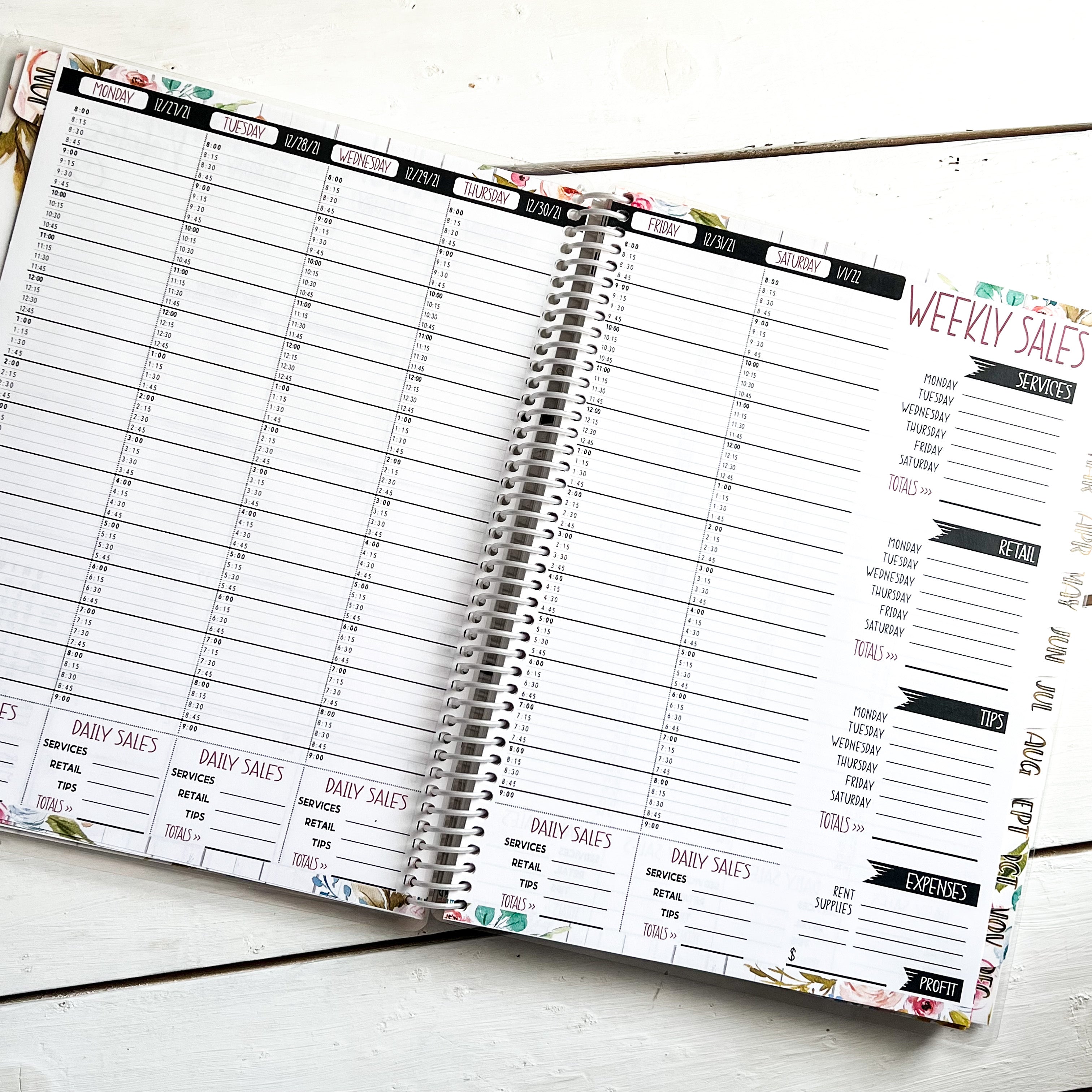 Sales Tracker Appointment Book - CLAIRE FLORAL