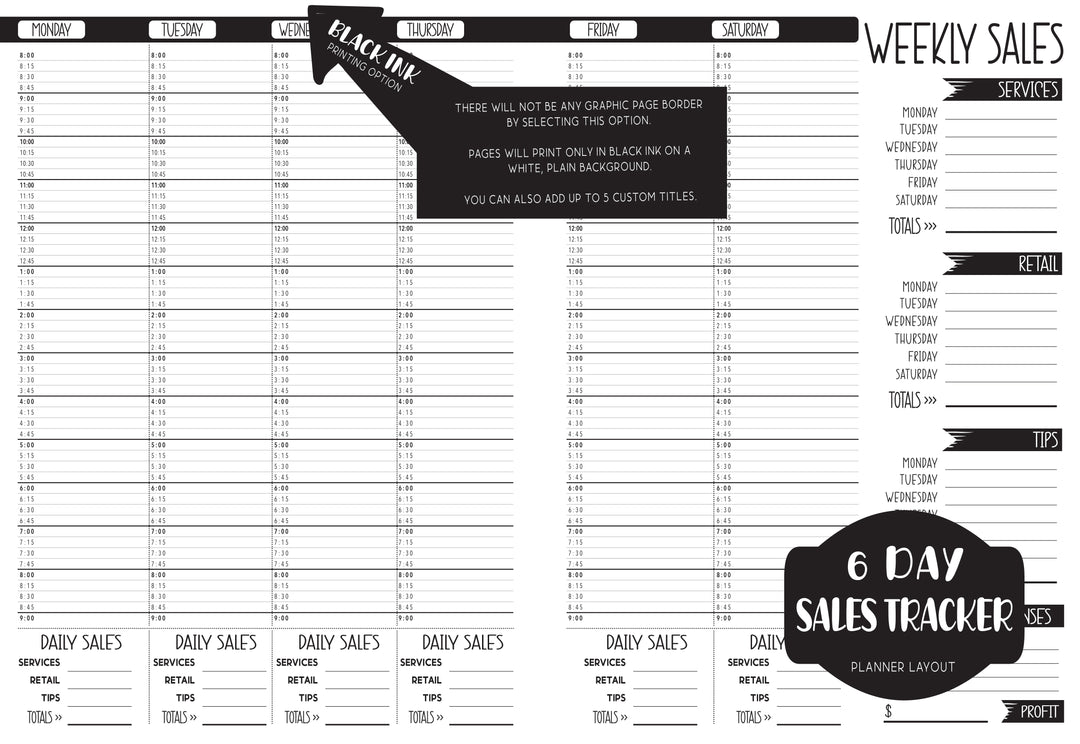Sales Tracker Appointment Book - BRAHMAN