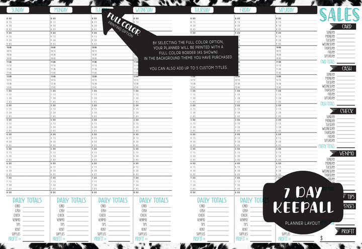 Keepall Appointment Book - CUSTOM LEOPARD SALON