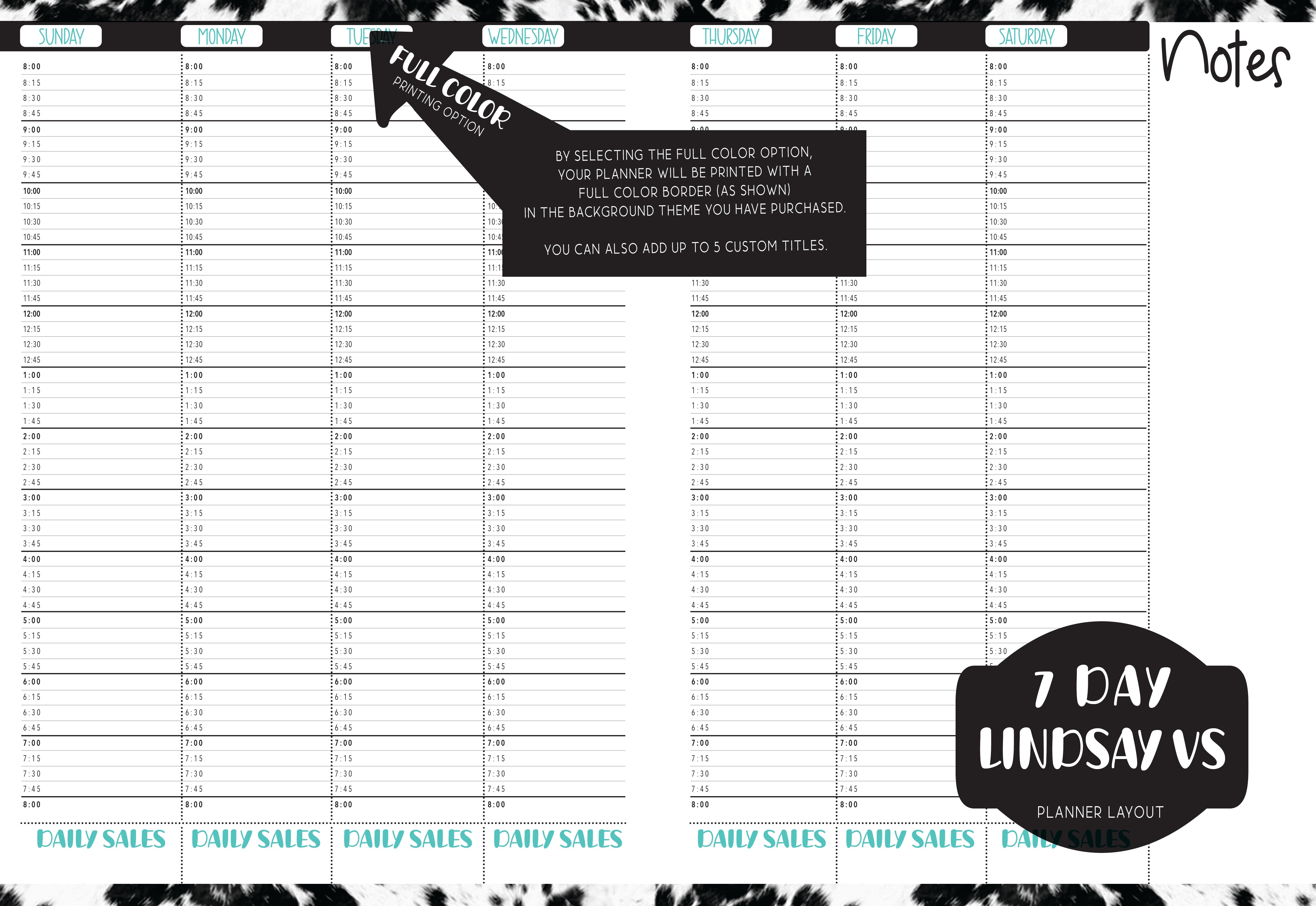 Lindsay VS Appointment Book - RUSTIC BLACK COWHIDE