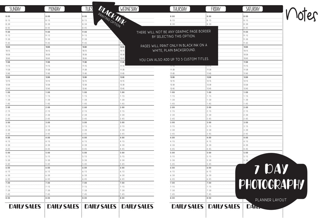 Photography Appointment Book - CLAIRE FLORAL