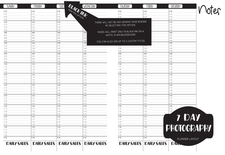 Photography Appointment Book - CLAIRE FLORAL