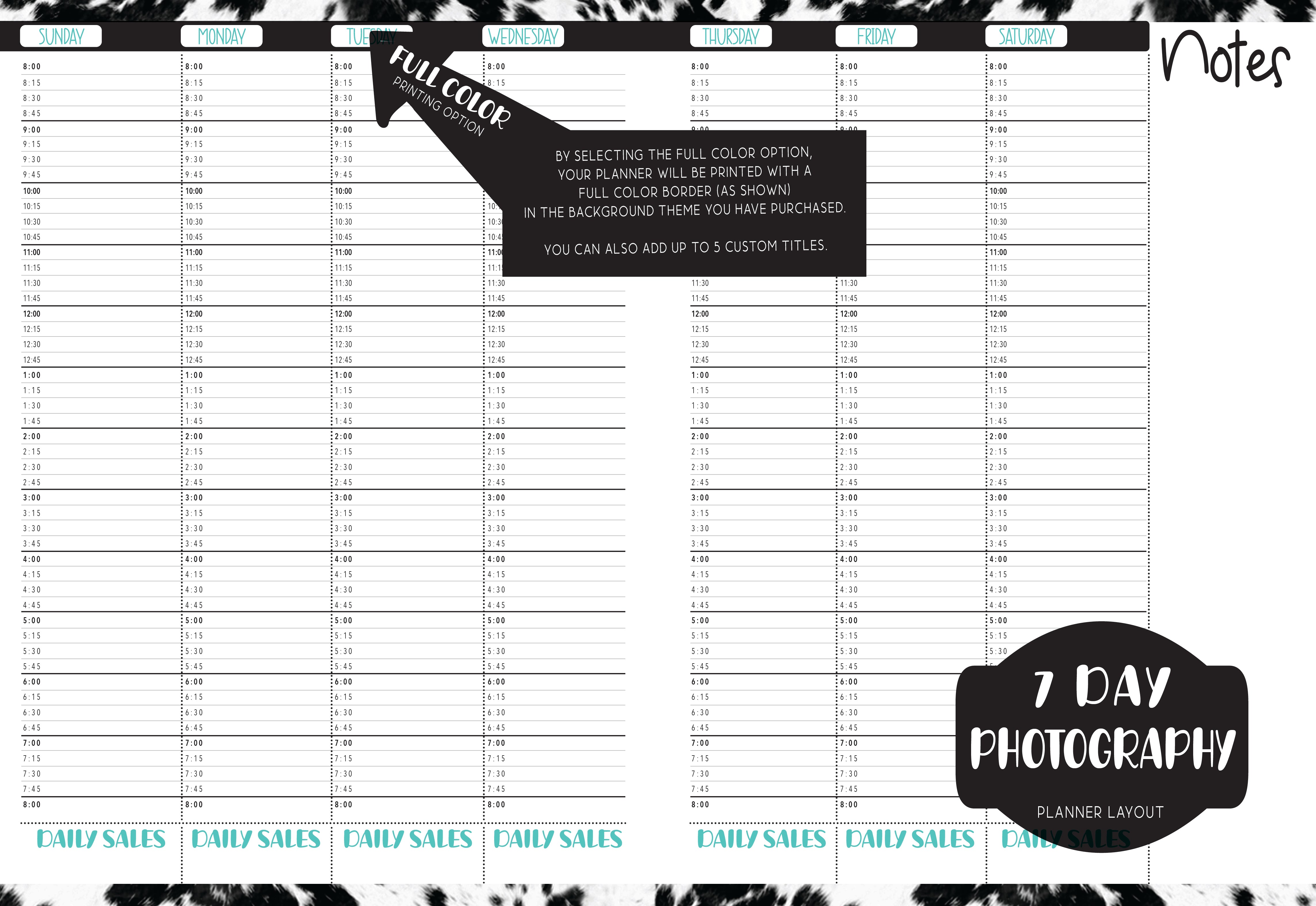 Photography Appointment Book - BLACK GLITTER CAMERA