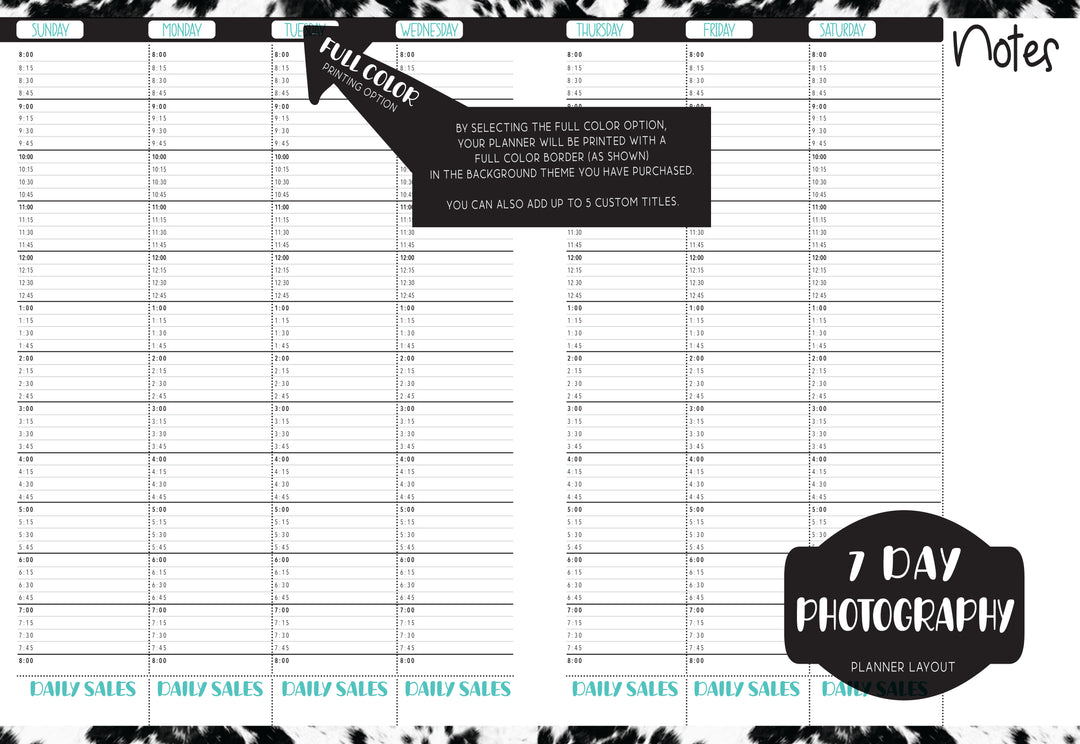 Photography Appointment Book - BLACK GLITTER CAMERA